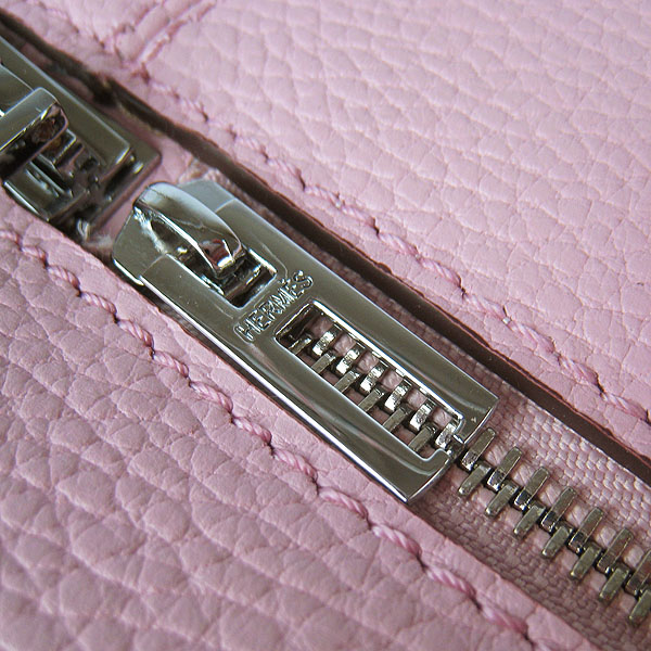 Best Replica Hermes Victoria Cowskin Leather Bags 2010 Pink H2802 - Click Image to Close